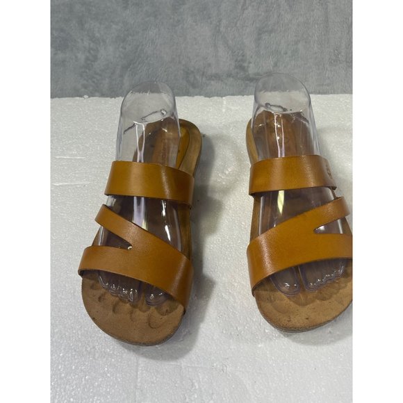 Yokono womens size 9 leather sandal-tan made in spain - Picture 2 of 16